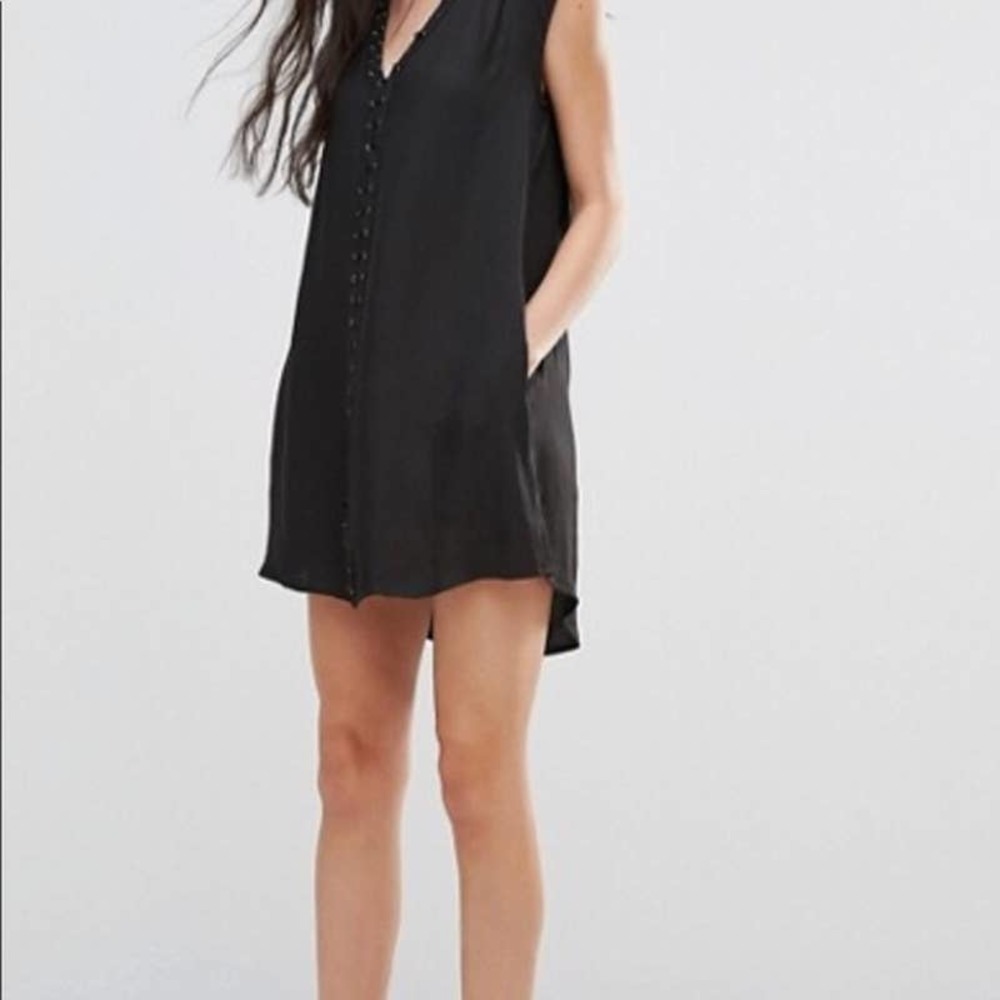 Greylin Dezza Grommet Dress Black Large - Picture 3 of 7